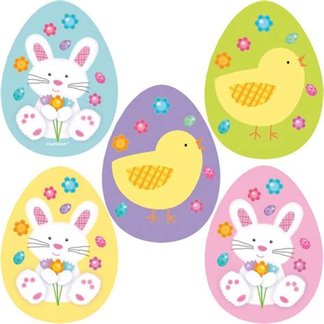 10 X Mini Easter Cutouts Decorations Cut Outs Chicks And Bunys Free Pandp
