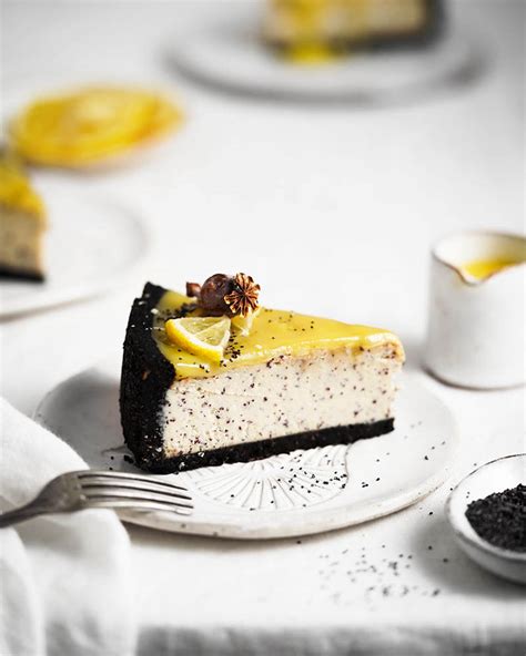 Vegan Makov Cheesecake S Citr Novou Polevou Surov Dc Rka