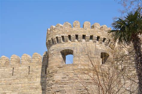 Ancient Fortification And Tower Baku Azerbaijan Stock Photo Image Of