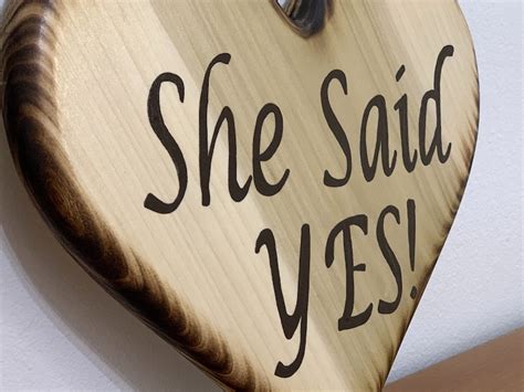 He Asked She Said Yes Signs Wood Wooden Hearts Proposal Etsy Ireland