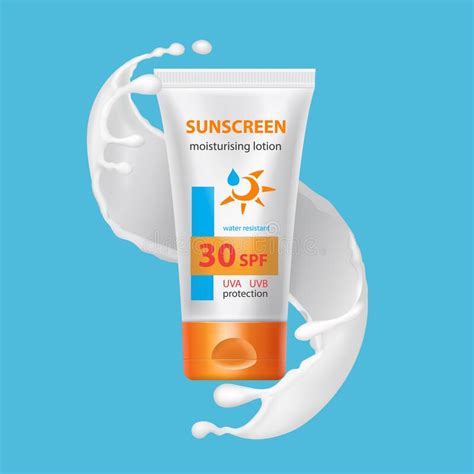 Sunscreen Lotion And Cream Bottle And Tube Isolated On White Stock