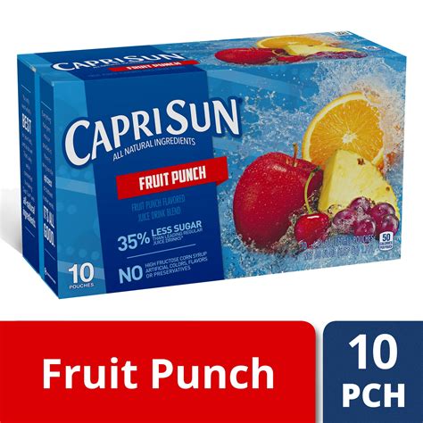 Capri Sun Fruit Punch Nutrition Facts Label Blog Dandk