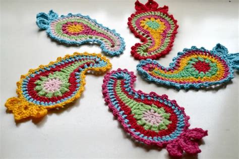 Crochet Paisley Pattern Pattern No 66 By Thehobbyhopper On Etsy