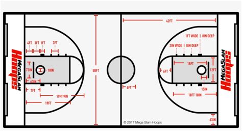 High School High School Basketball Court Dimensions Transparent Png