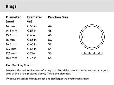 Ring Size Chart Pandora Printable Ring Size Chart Hey What Is Your