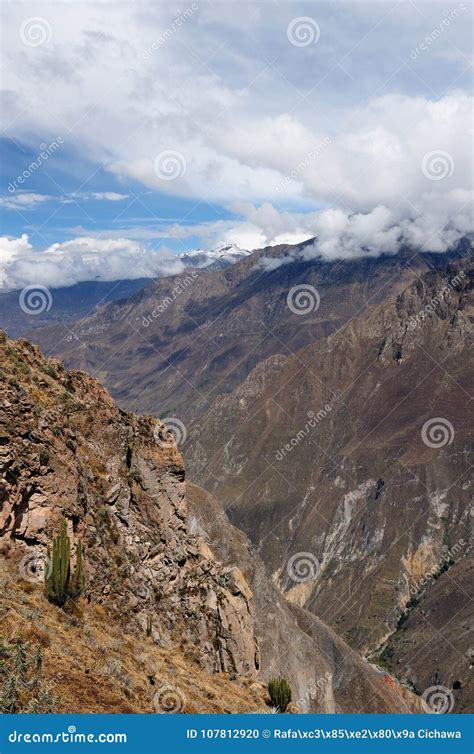 Peru Colca Canyon Stock Photo Image Of Outdoors Cabanaconde 107812920