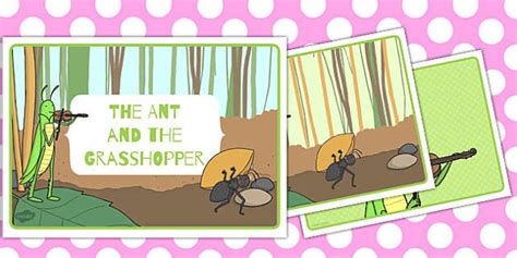 The Ant And The Grasshopper Story Sequencing Twinkl