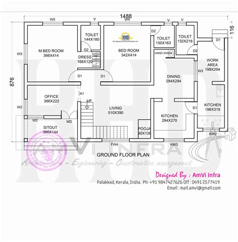Floor Plan And Elevation Of Modern House Home Kerala Plans