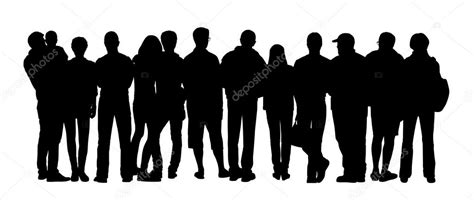 Large Group Of People Silhouettes Set 4 Stock Photo By ©whiteisthecolor