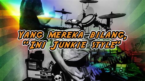 slank funky junkie gitar and drum cover youtube
