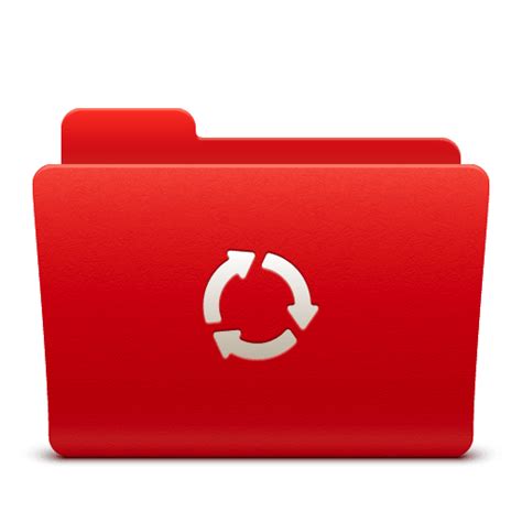 Folder Sync Icon Soda Red Iconpack Trysoda