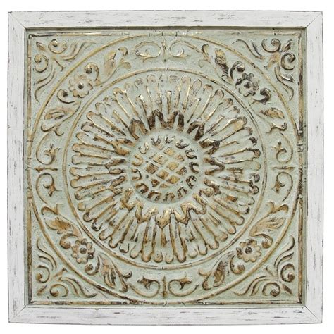 Shop Stratton Home Decor Green Goldtone Metal Medallion Wall Decor With
