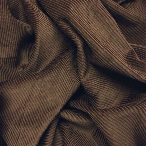 Brown Cotton Corduroy 8 Wale Fabric Material 144cm 56 Wide
