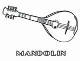 Coloring Pages Mandolin Instruments Musical Getcolorings Sketch Template sketch template