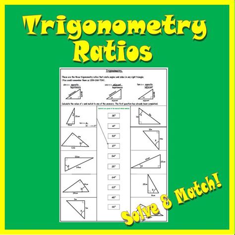 A builder needs to add cross braces to a 3.5 meter (m) by 5 m opening between supports in a building, as shown in the figure above. Right Triangle Trigonometry Worksheet - SOH CAH TOA ...