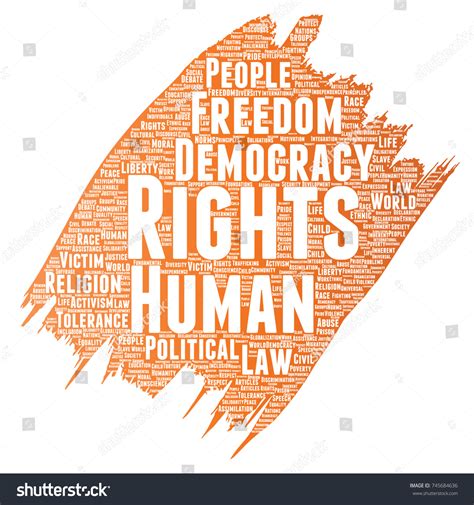Conceptual Human Rights Political Freedom Democracy Stock Illustration