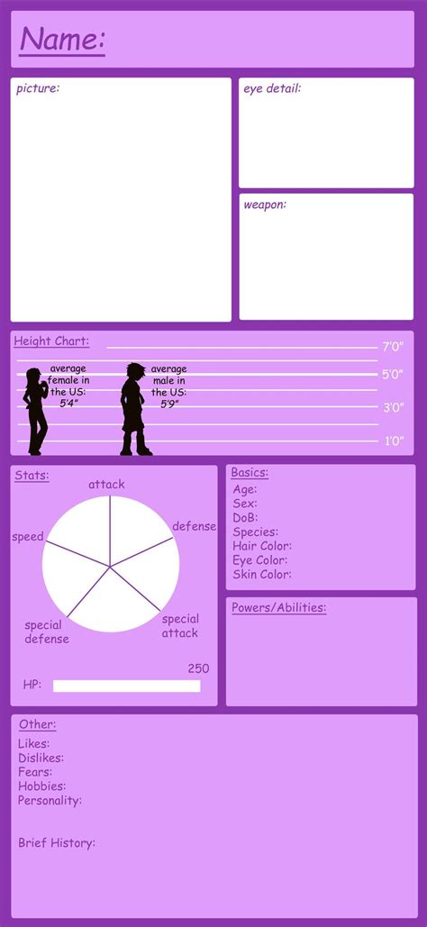 Character Sheet Writing Template Web A Template For Each Itchprintable