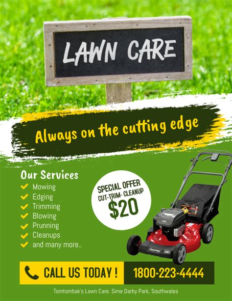 Lawn Care Services Flyer Poster Template Postermywall