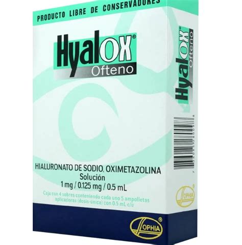 Hyalox Ofteno Hialunorato De Sodiooximetazolina Sol 05 C20 Wecare