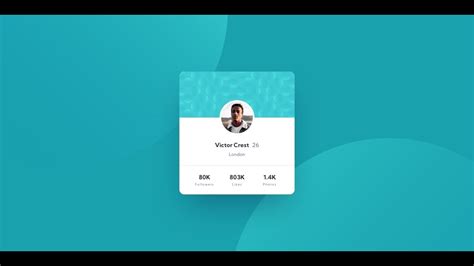 Profile Card Using Html Css Youtube