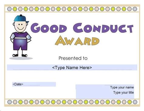 Requires certificate of good conduct from country of origin. Good Conduct Certificate Template (6