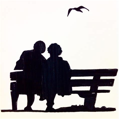 Silhouette Of Two People At Getdrawings Free Download