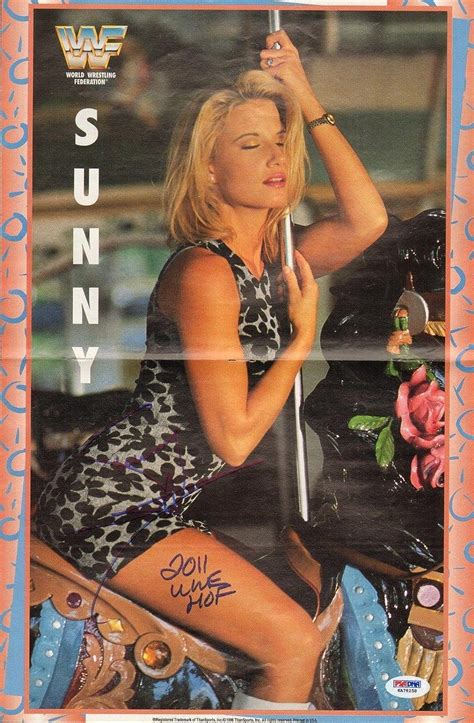 Sunny Signed 11x16 WWF Magazine Centerfold Poster PSA DNA COA Autograph