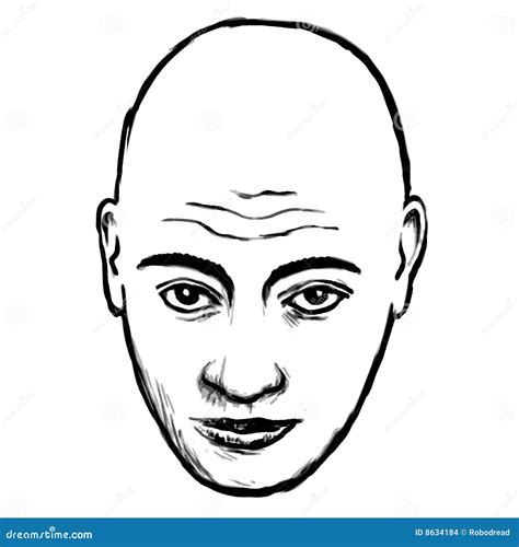 Face Vector Stock Vector Illustration Of Bald Isolated 8634184