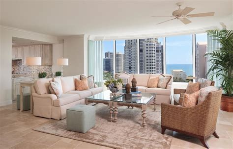 High Rise Living Beach Style Living Room Tampa By Weglarz