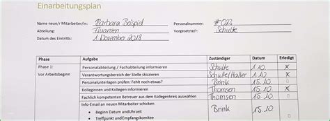 Wir schicken die vorlage in dein postfach: 21 Fantastisch Einarbeitungsplan Vorlage 2019