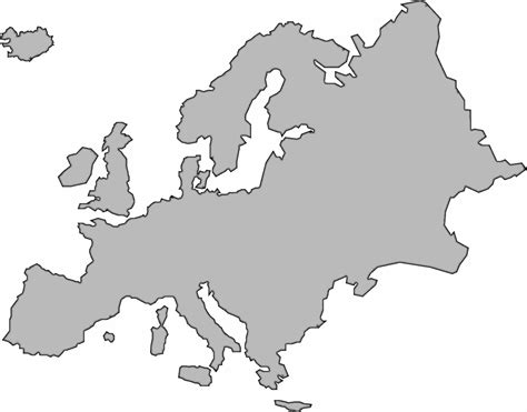 Outline Map Of Europe Clipart Best