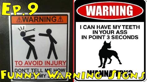 Humor Vault Funny Warning Signs Safety Signs Episode 9 Youtube
