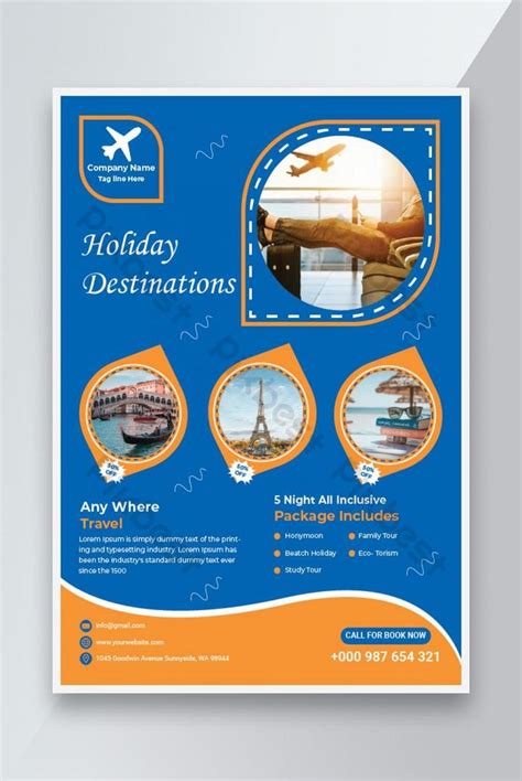 Travel Flyer Design Template Ai Free Download Pikbest