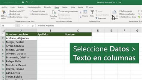 Cómo Separar Un Texto En Columnas En Excel Muy Fácil Ejemplo Mira