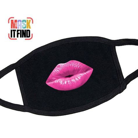 1pc Pink Lips Face Mask Reusable Face Mask With Filter Etsy