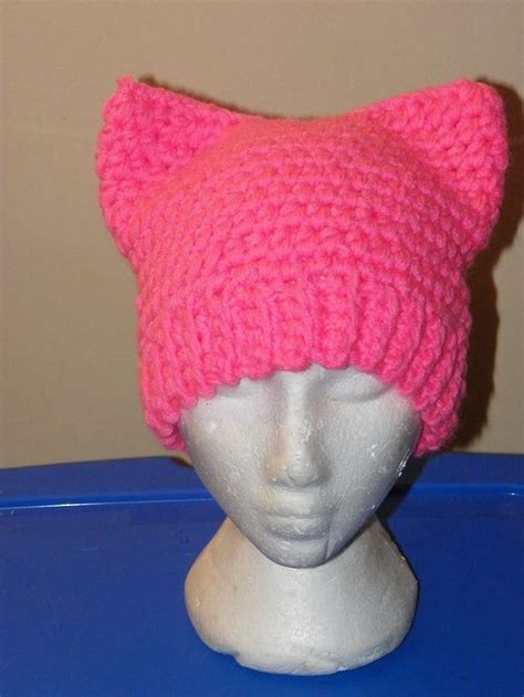 Pink Pussyhat Adult Cat Hat Cat Cosplay Hat Kitty Cat Hat Pink Cat Hat Pink Kitty Hat Pink