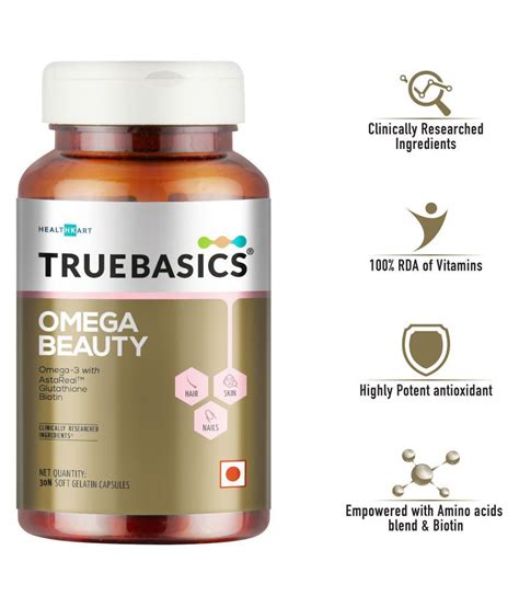 Truebasics Omega Beauty 30 Nos Multivitamins Capsule Buy Truebasics