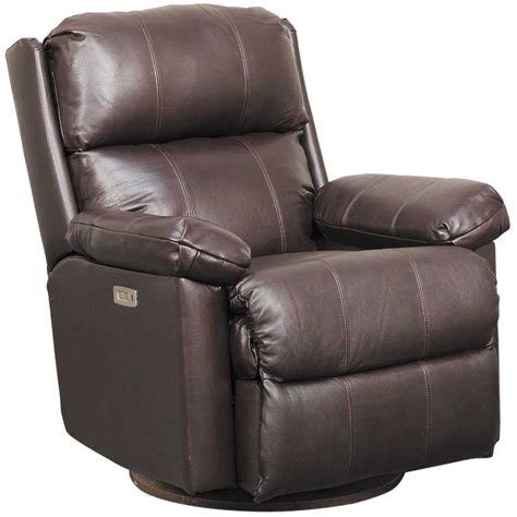 Relax In The Soft Touch Bark Leather Glider Power Recliner