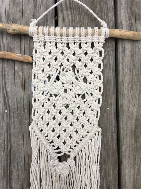 Driftwood And Macrame Wall Hanging Etsy