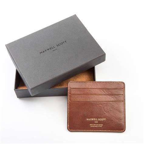 Personalised Italian Leather Card Holder By Maxwell Scott Bags