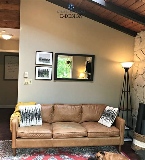 Check spelling or type a new query. Benjamin Moore Pashmina with wood plank vaulted ceiling ...