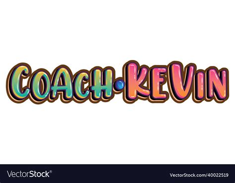 Coach Kevin Logo Text Design Royalty Free Vector Image