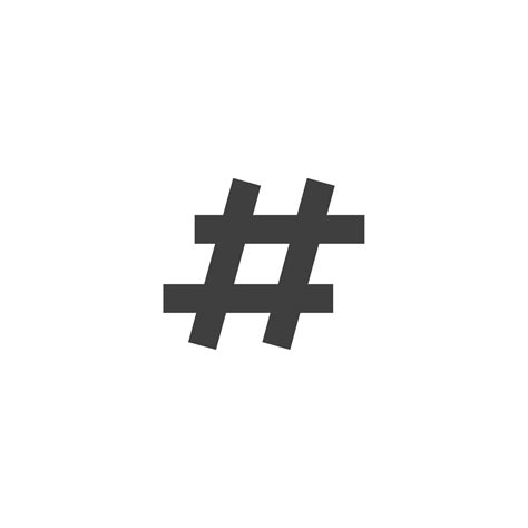 El Signo Vectorial Del Símbolo Del Hashtag Está Aislado En Un Fondo