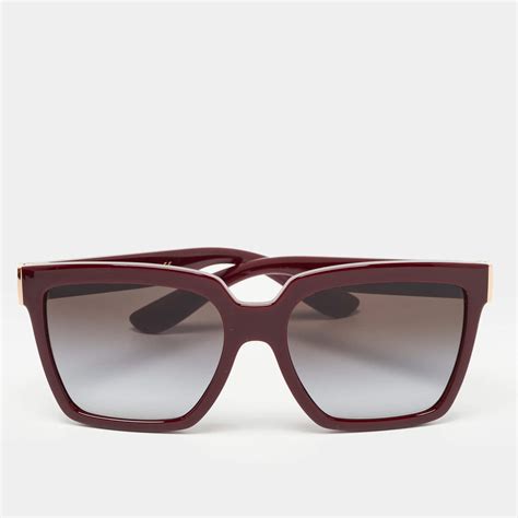 Dolce And Gabbana Burgundy Dg6165 Square Sunglasses Dolce And Gabbana The Luxury Closet