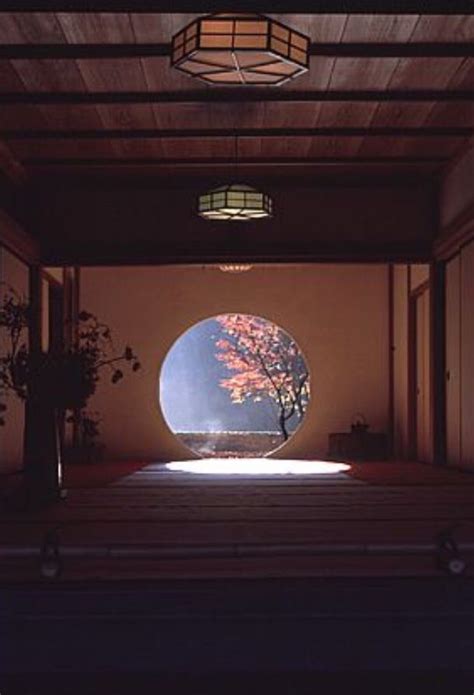 Japanese Round Window In Kyoto They Beleive Squared Windows Destroy