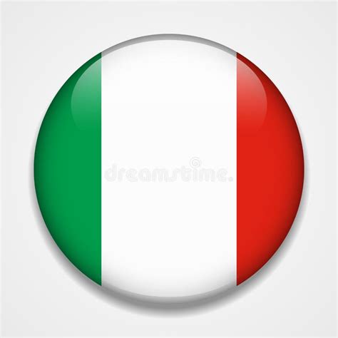 Glossy Italy Flag Icon Set Stock Vector Illustration Of Italy 91159484