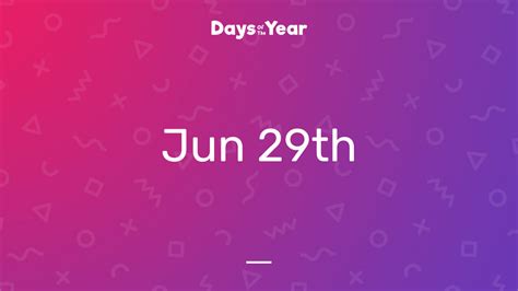 29th June 2022 Days Of The Year
