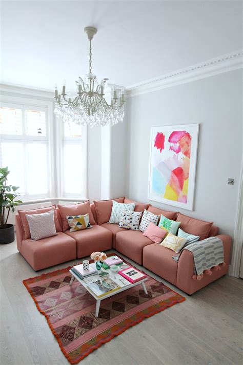 How To Style A Pink Sofa My Coral Zania Sofa From Dfs Pink Living