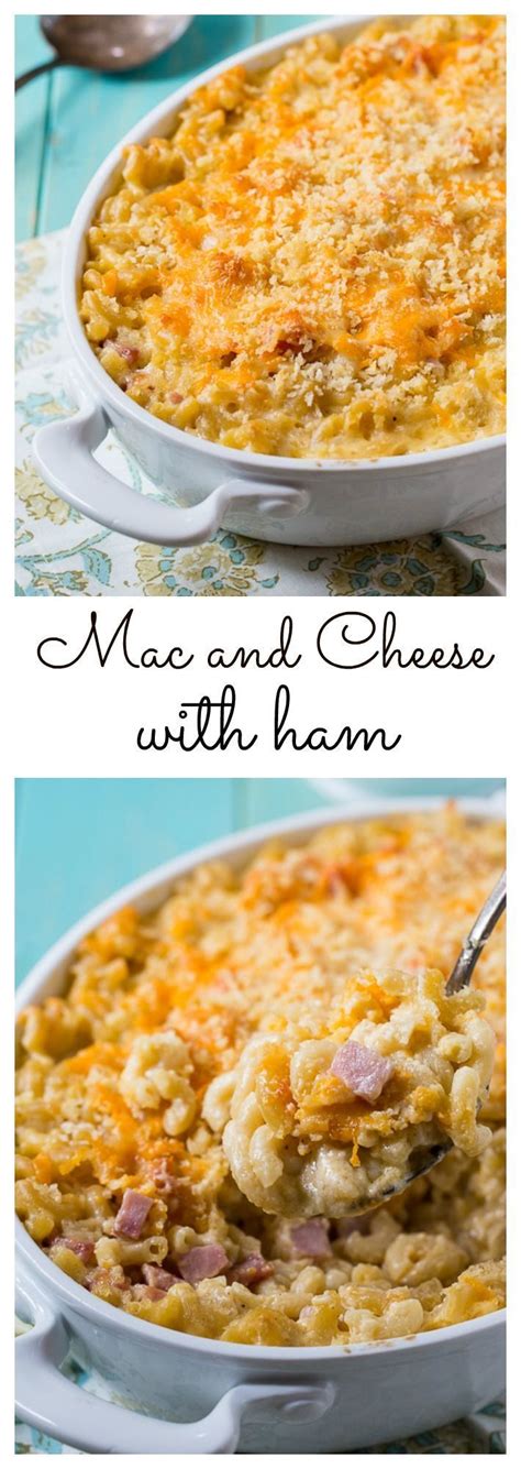 Despite it being a hard cheese, gruyère still melts beautifully. Mac and Cheese with Ham - Spicy Southern Kitchen | Recipe ...