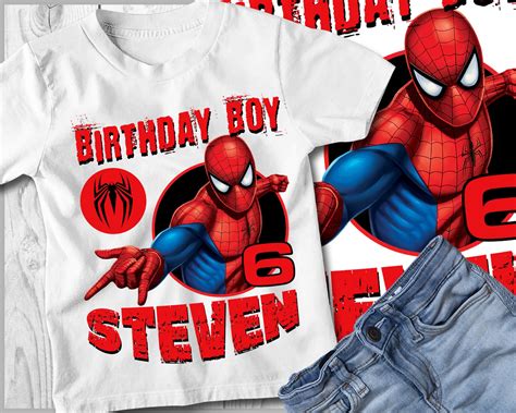 Spiderman Birthday Shirt Spiderman Birthday T-shirt - Etsy